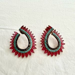 Pink crystal earrings